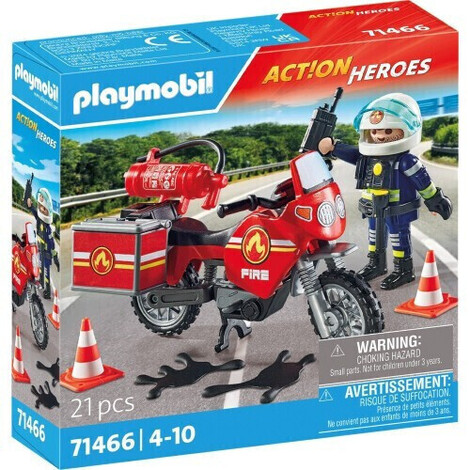 Playmobil City Action Πυροσβέστης Με Μοτοσικλέτα
